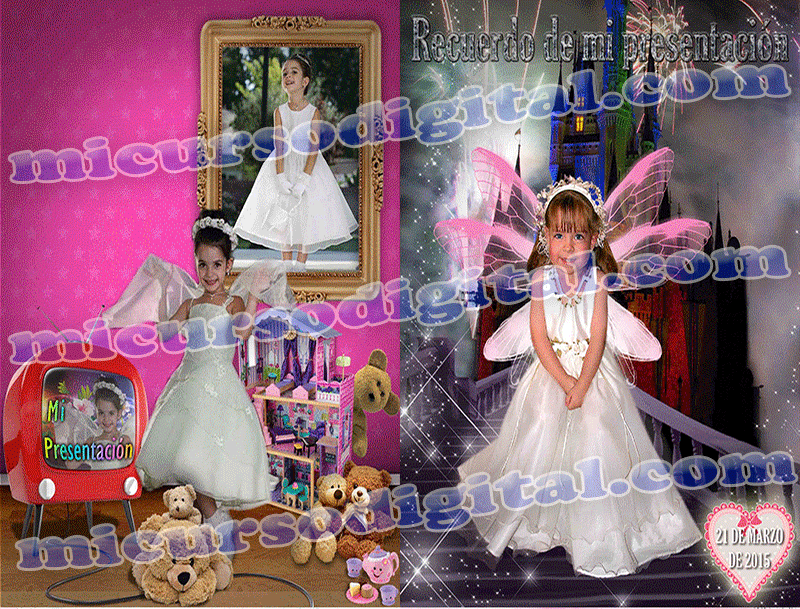 fotomontajes boda quince comunión psd para photoshop bautizo infantil publicidad