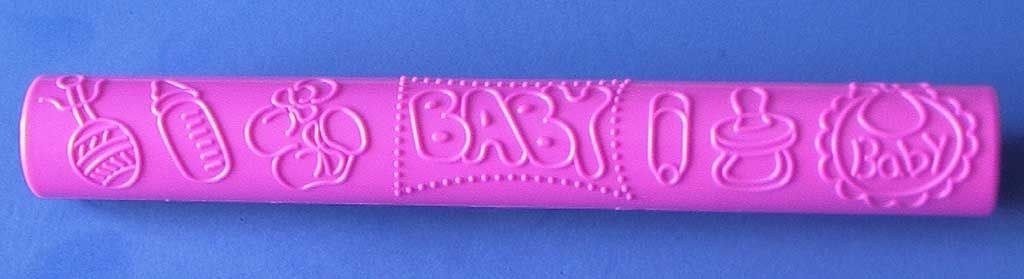 Rodillo baby Para Repostería Marcador de Fondant Texturizador estaño