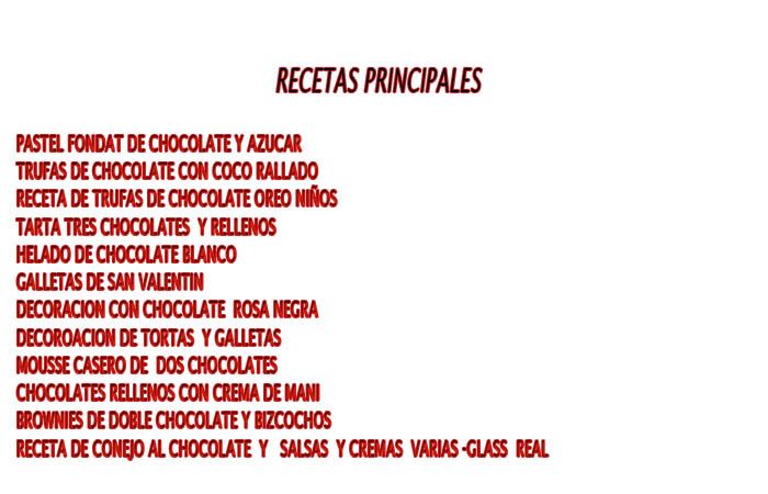 Fondues, postres, bebidas, aperitivos, platos fuertes, recetas
