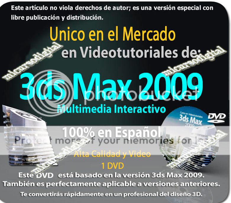 Vídeo tutoriales 3ds max Español 2009 modelos animación