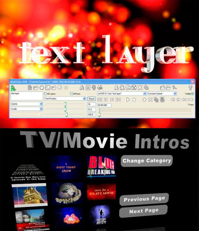Blufftitler Dx9 Animaciones 3d Texto Efectos para imagenes web Titulo Videos Plantillas 
