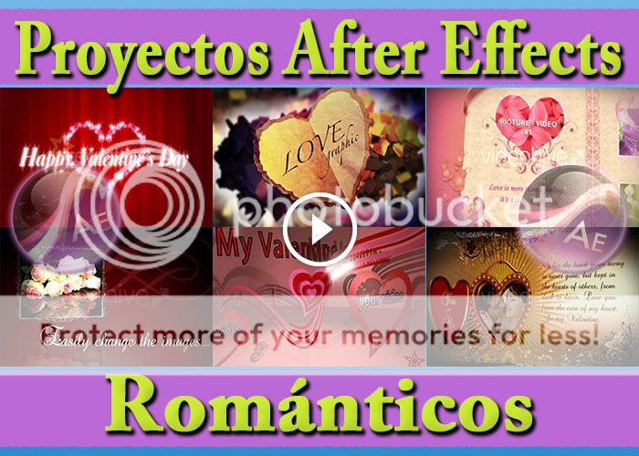 6 Proyectos After Effects Romanticos Plantillas Editables San Valentin