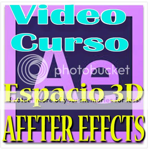 Vídeo curso espacio 3d after effects compocisión de objetos texto