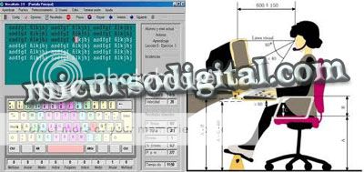 mecanogradia postura correcta  para digitar en pc teclado CURSO DE MECANOGRAFIA GRATIS VIA WEB