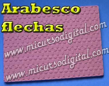 Placa Arabesco Motivo Flechas Para Repujar Aluminio Metal