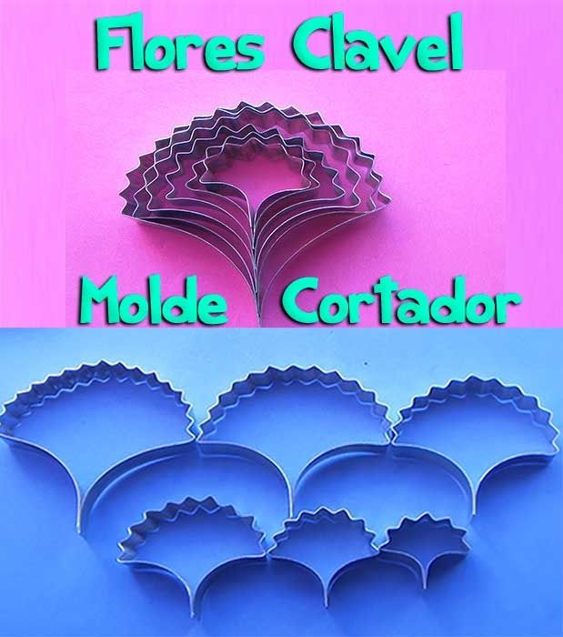 molde clavel claveles floristeria artificial pasta goma flexible porcelana en frio
