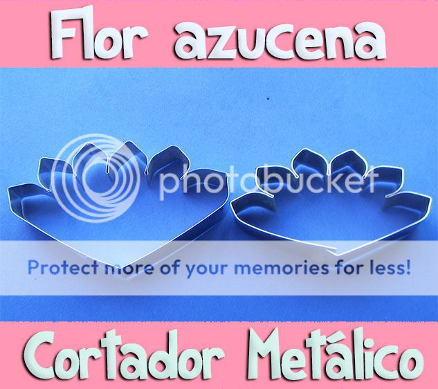 Molde metálico flor azucena floristería pasta flexible fondant