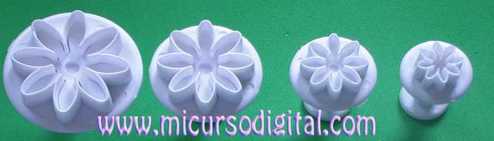 flores margarita para fondant Cortador marcador con expulsor