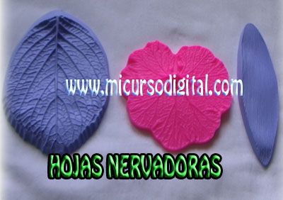 Molde plástico para marcar pasta fría o fondant hoja de árbol ma