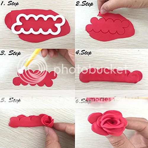 Molde plástico de Rosa o Clavel para decoración de Pasteles Cortador Fondant