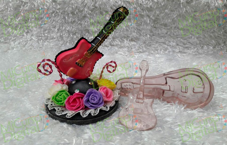 Molde Para fomi foamy guitarra fomi foami manualidades