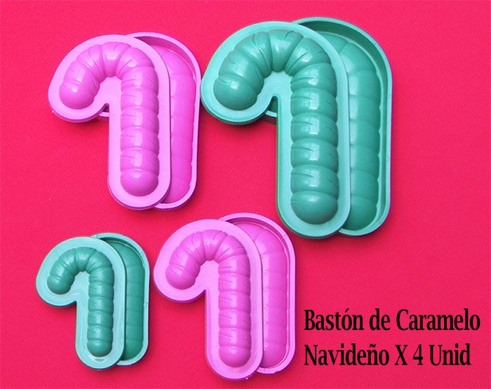 Modelador bastón de caramelo navideño e inyector para fondant o pasta