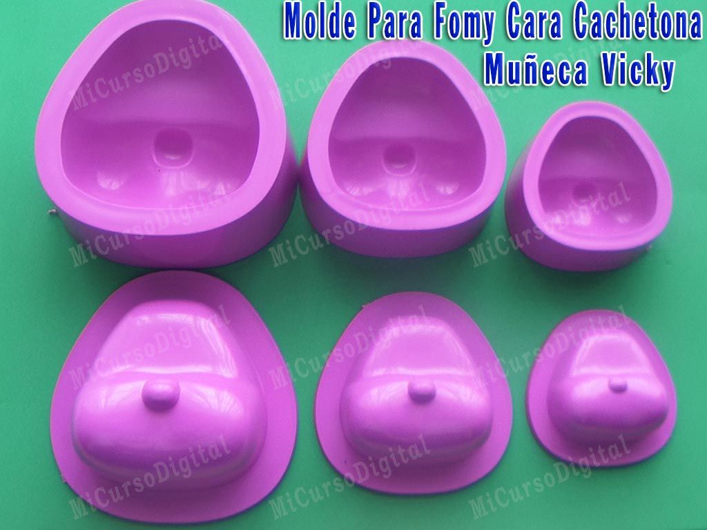 Molde para fomy cara muñeca vicky cachetona Termoforma