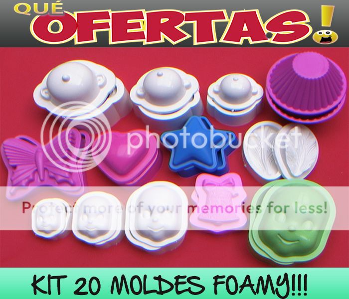 Kit Oferta Molde para goma eva fomi foamy cachetón para fofucha 20 pzs
