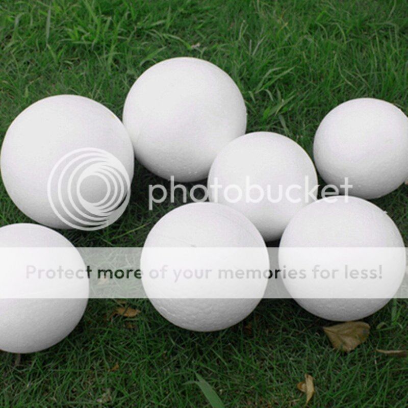 Set Bolas de Icopor Blanco Redondo de Poliestireno No. 8 ideal para Manualidades Fomy Decoración 3D