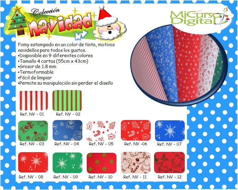 Goma eva estampada navidad fomi impreso foamy printed