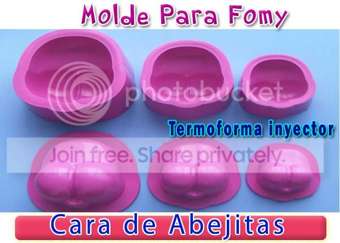 Molde para fomi cara abejitas chachetona para termoformar goma eva