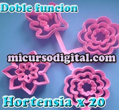 Cortador de hojas y flores redondas y puntudas para pasta fria o
