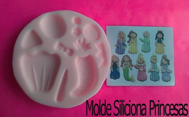 Molde Sillicona princesas Crea Apliques en fondant y pasta fría