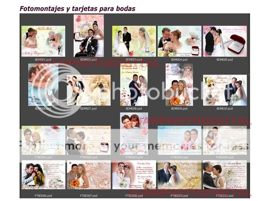 Fotomontajes y tarjetas de boda para retoque digital eventos sociales