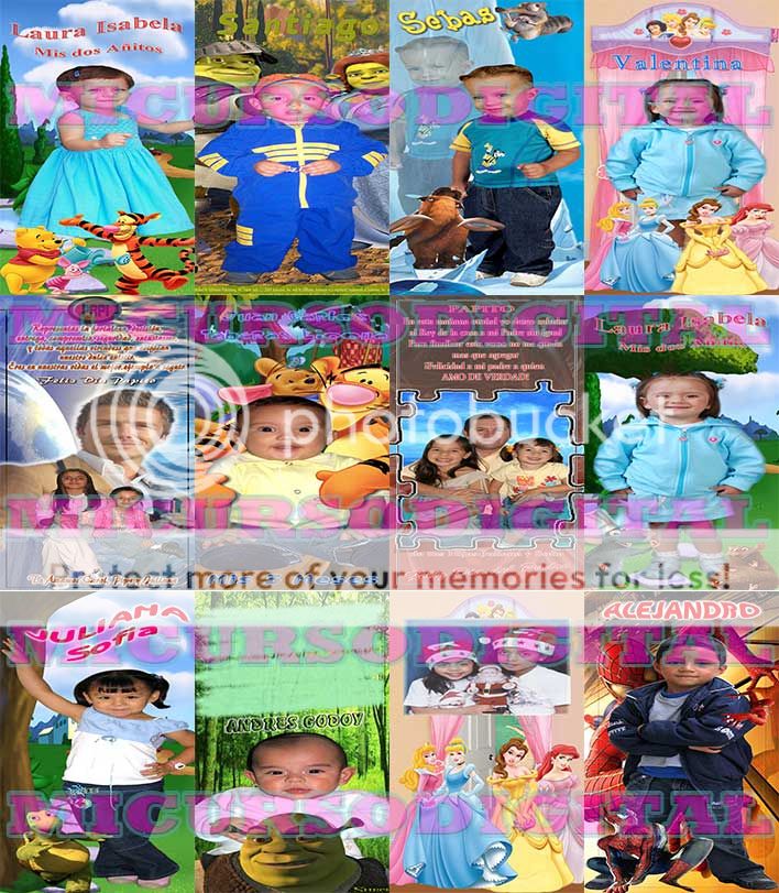 tarjetas decorativas montajes infantiles plantillas psd photoshop