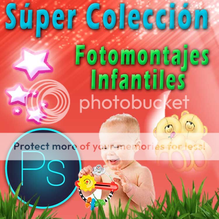 Colección Fotomontajes Plantillas psd photoshop Infantiles 2
