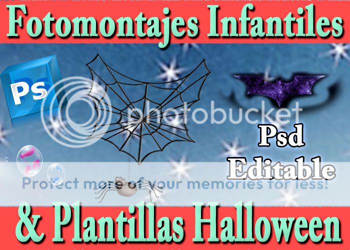 Plantillas Infantiles y Halloween psd para photoshop gimp frames