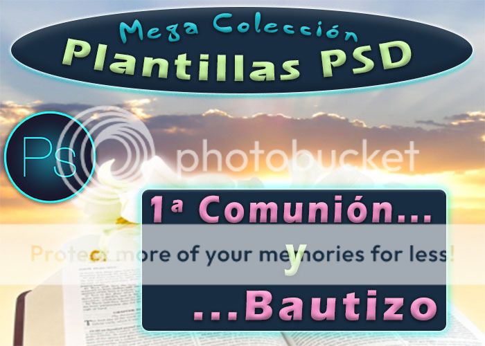 Mega Colección Fotomontajes PSD Primera Comunión y Bautizo Editables