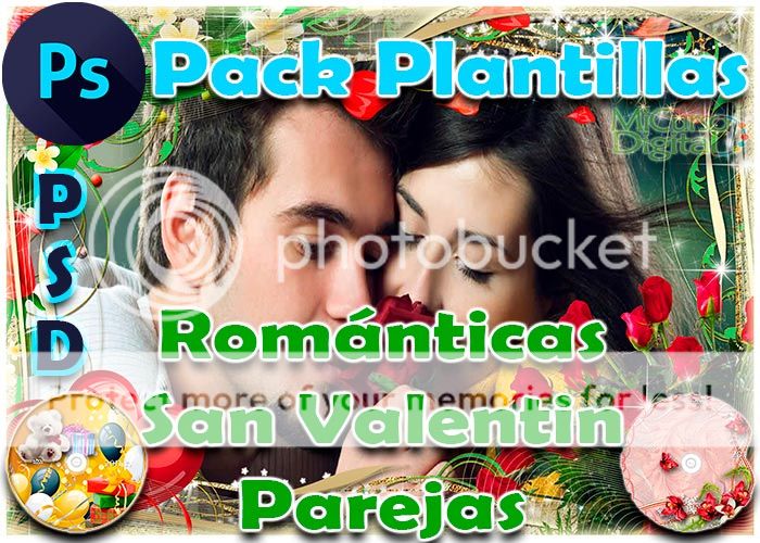 Plantillas para Photoshop Psd Editables San Valentín Románticos