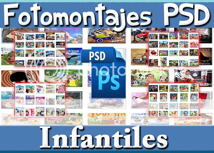 Mega Colección Fotomontajes PSD Plantillas Infantiles + Marcos Gratis