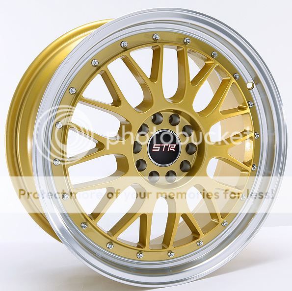 Str Wheels 17 Gold Rims 4 Lug 4x100 4x114 3 Honda Nissan Toyota Scion