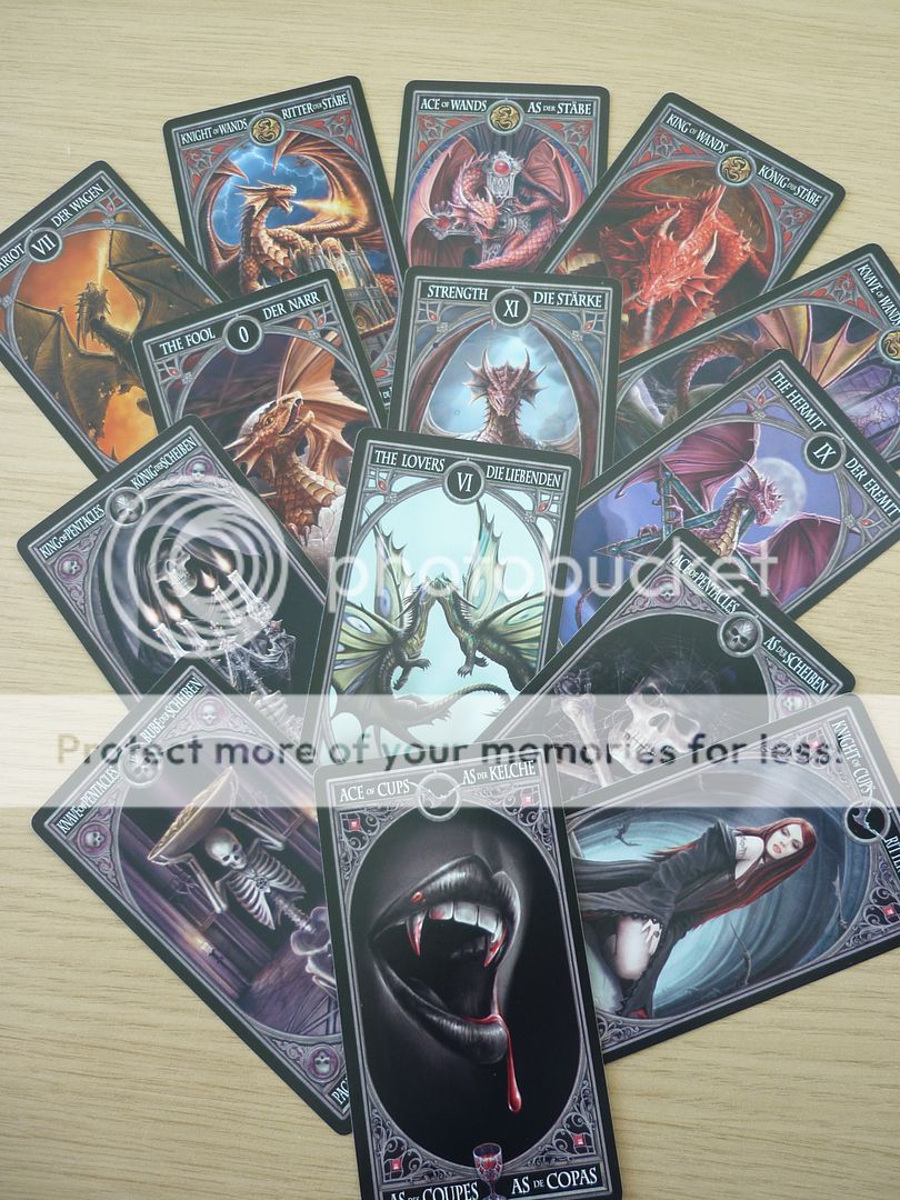   Gothic Tarot Cards Fantasy Illustrated Deck Angel Fairy Unicorn