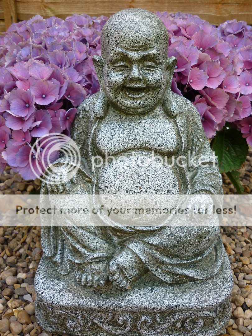 This stunning Buddha is made from poly resin and finished with a 