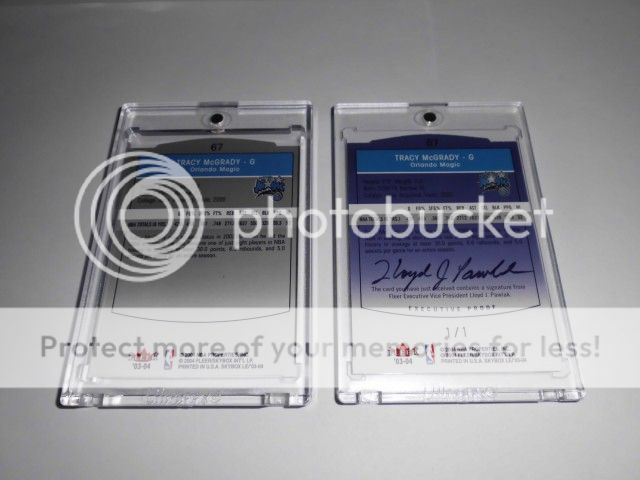 03/04 Skybox LE Tracy Mcgrady Executife Auto Proof Masterpiece 1/1 